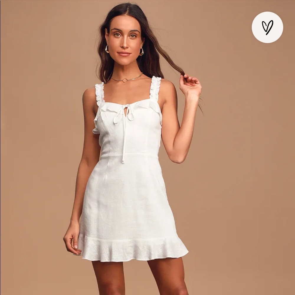 Lulus White Linen Dress